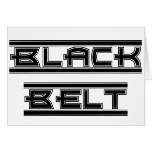 Martial Arts Bold Black Belt Cards
