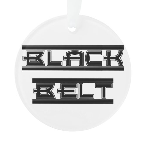Martial Arts Bold Black Belt Ornament