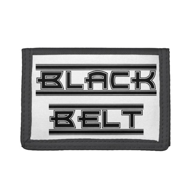 Martial Arts Bold Black Belt Wallet (Front)