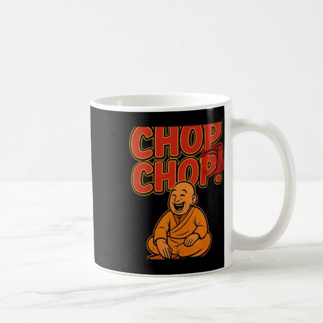 Martial Arts Boxing Humor Chop Chop Cartoon Priest Coffee Mug (Right)