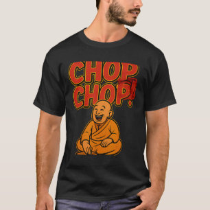 Martial Arts Boxing Humor Chop Chop Cartoon Priest T-Shirt