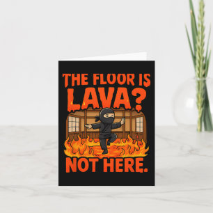 Martial Arts Boxing Ninja Lava Floor Dojo Humor  Card
