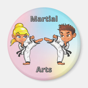 Martial Arts Boy and Girl  Magnet