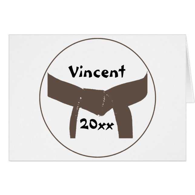 Martial Arts Brown Belt Cards (Front Horizontal)
