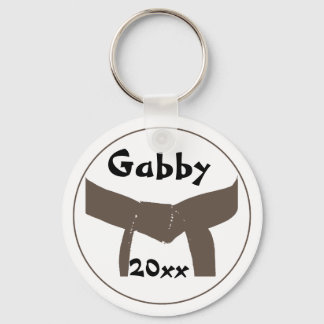 Martial Arts Brown Belt Keychain