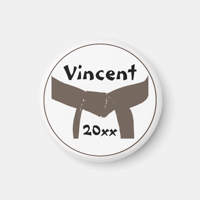 Martial Arts Brown Belt Magnet (Front)