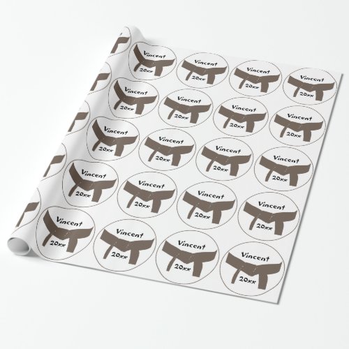Martial Arts Brown Belt Wrapping Paper