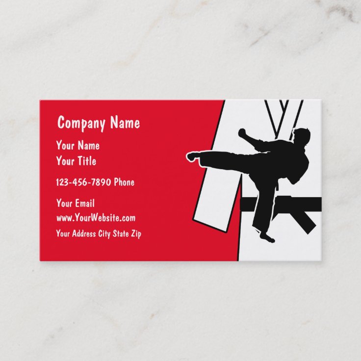 Martial Arts Business Card Zazzle