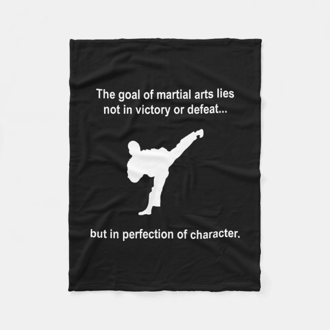 Martial Arts Character Fleece Blanket (Front)