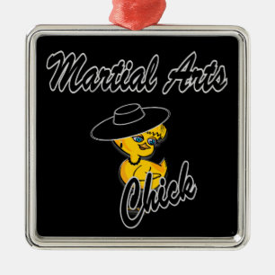 Martial Arts Chick #4 Metal Ornament