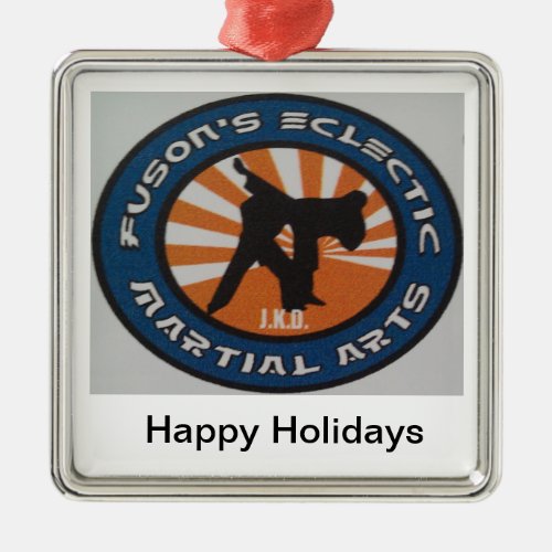 Martial Arts Christmas Holiday Ornamnet Metal Ornament