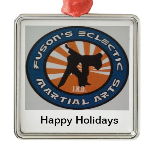 Martial Arts Christmas Holiday Ornamnet Metal Ornament