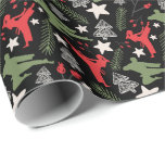 Martial Arts Christmas Wrapping Paper<br><div class="desc">Martial Arts Christmas Wrapping Paper. Paper Color is Black. Available in multiple colors,  sizes and two finishes. www.hotpocketgraphics.com</div>