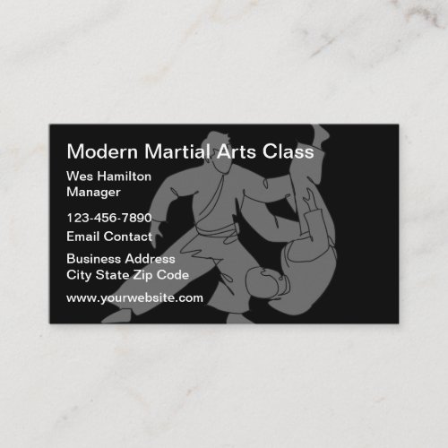 Martial Arts Class Modern  Business Card