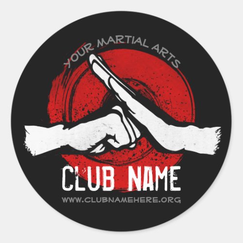 Martial Arts Club Classic Round Sticker