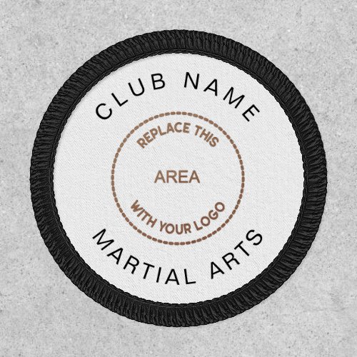 Martial Arts Club Logo Name Fully Customisable Patch