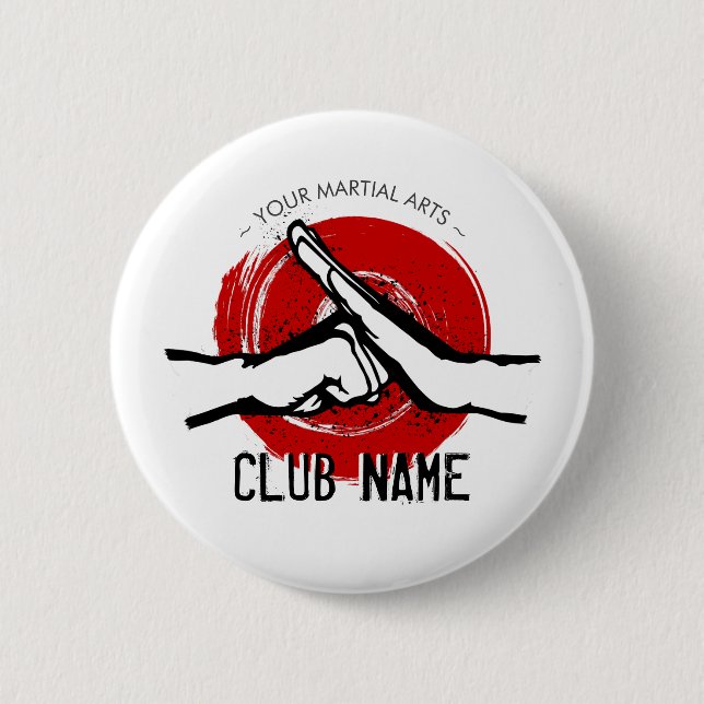 Martial Arts Club Pinback Button (Front)