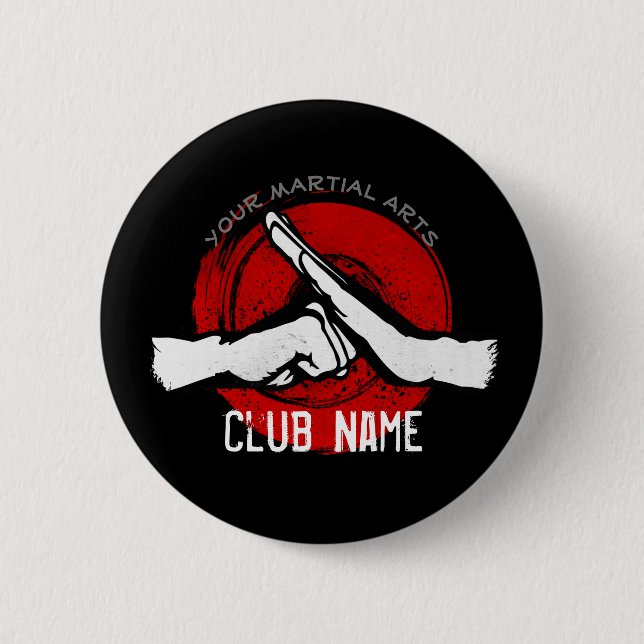 Martial Arts Club Pinback Button (Front)