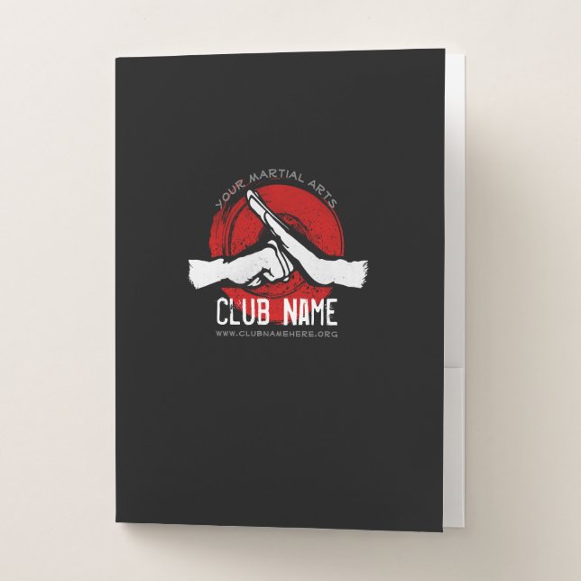 Martial Arts Club Pocket Folder (Front)
