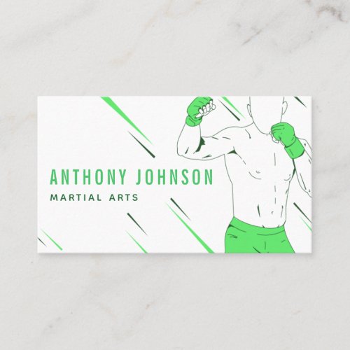 Martial Arts Coach Boxing Fighting Combat Sports Business Card