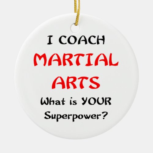 martial arts coach  ceramic ornament