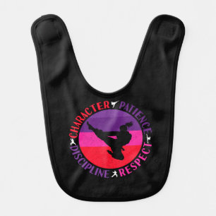 Martial Arts Core Values - Karate Baby Bib