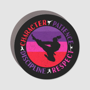 Martial Arts Core Values - Karate Car Magnet