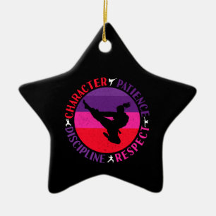 Martial Arts Core Values - Karate Ceramic Ornament