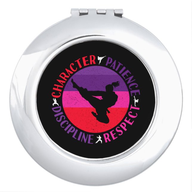 Martial Arts Core Values - Karate Compact Mirror (Front)