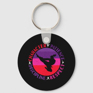 Martial Arts Core Values - Karate Keychain