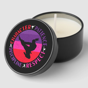 Martial Arts Core Values - Karate Mini Candle Favors