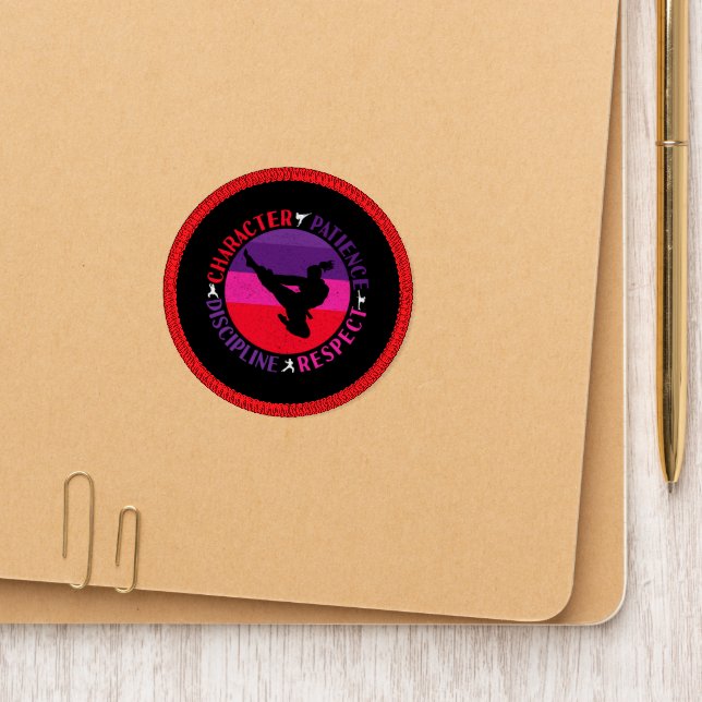 Martial Arts Core Values - Karate Patch (On Folder)