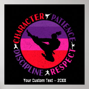 Martial Arts Core Values - Karate Poster