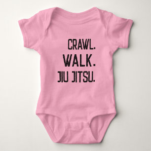 Martial Arts - Crawl Walk Jiu jitsu - karate baby Bodysuit