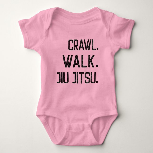 Martial Arts - Crawl Walk Jiu jitsu - karate baby Bodysuit (Front)