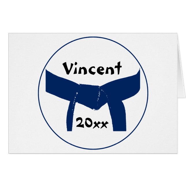 Martial Arts Dark Blue Belt Cards (Front Horizontal)