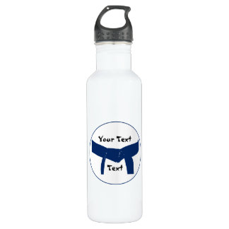 Martial Arts Dark Blue Belt Stainless Steel Water Bottle