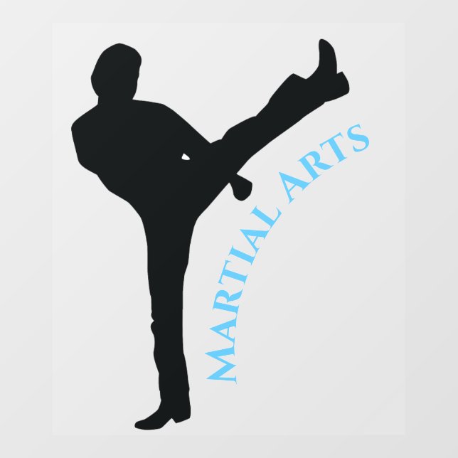 Martial Arts Design Window Cling (Sheet)