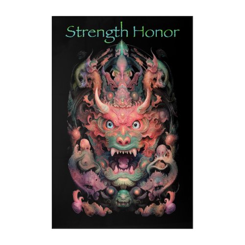 Martial Arts Dragon Strength Honor Acrylic Print