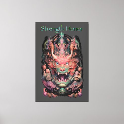 Martial Arts Dragon Strength Honor Canvas Print