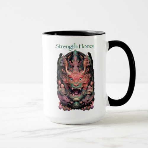 Martial Arts Dragon Strength Honor Mug