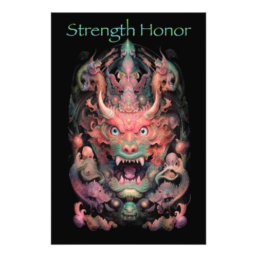 Martial Arts Dragon Strength Honor Photo Print