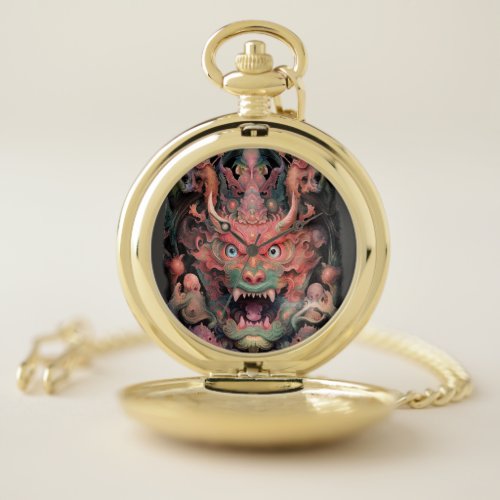 Martial Arts Dragon Strength Honor Pocket Watch