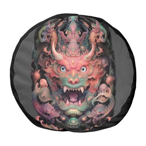 Martial Arts Dragon Strength Honor Pouf