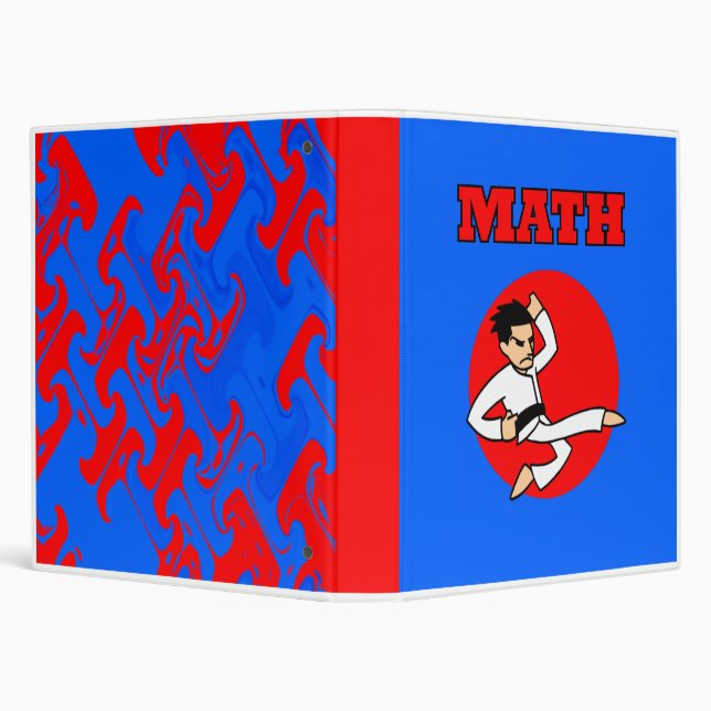 Martial Arts Dynamite Guy Math Notebook 3 Ring Binder (Background)
