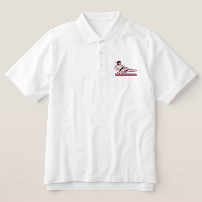 Martial Arts Embroidered Polo Shirt (Design Front)