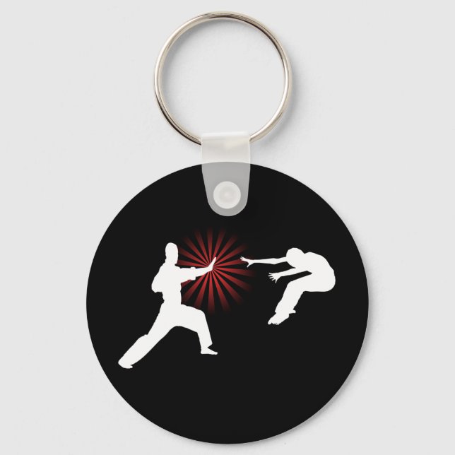 Martial Arts Energy Silhouette Keychain (Front)