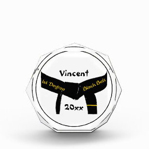 Martial Arts First Degree Black Belt Acrylic Award