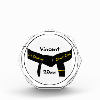 Martial Arts First Degree Black Belt Acrylic Award