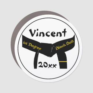 Martial Arts First Degree Black Belt Car Magnet